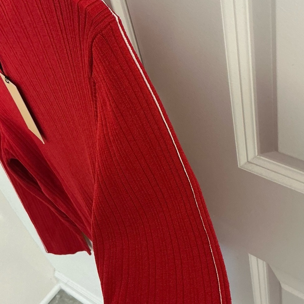 Halogen Vibrant Red Ribbed Top - Picture 4 of 5